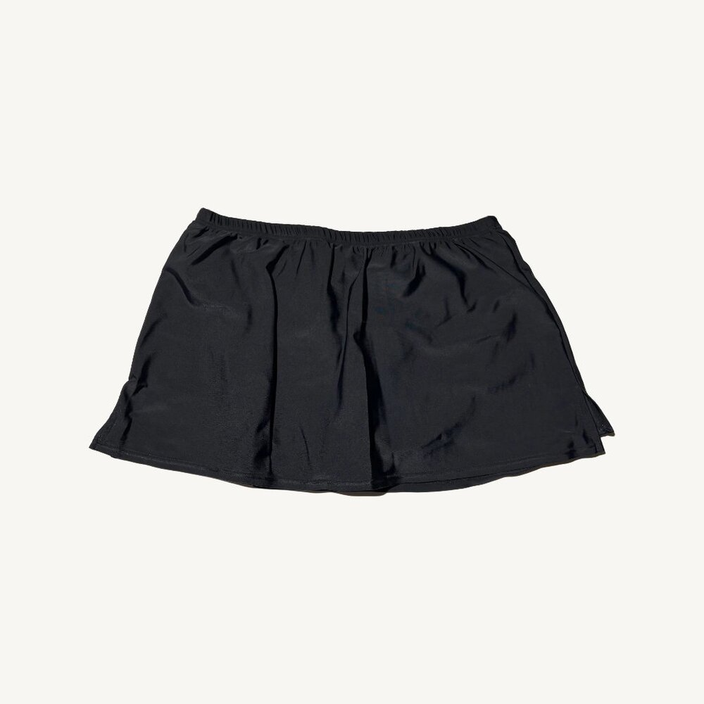 Sea Collection Black Swim Bottom Skort Skirt Size 12